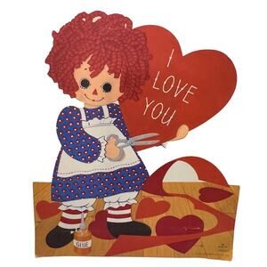 Vintage 1975 Raggedy Ann Store Display Bobs Merrill Die Cut